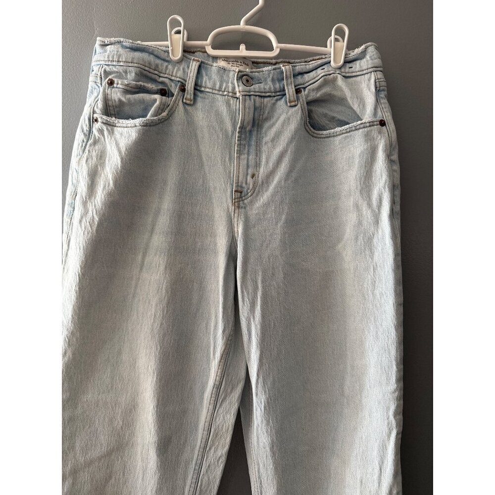 Abercrombie & Fitch 90’s Straight Mid-Rise “Curve Love” Jeans 30/10R Vintage y2k - Picture 2 of 8